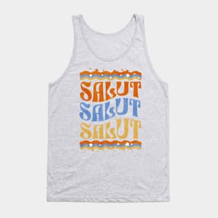 Salut French Hello Cute Retro Style Tank Top